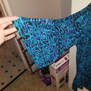 Blue and purples floral like shirt